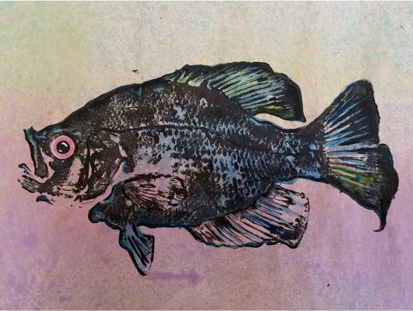 Gyotaku fish print by Creative Wellness Academy
